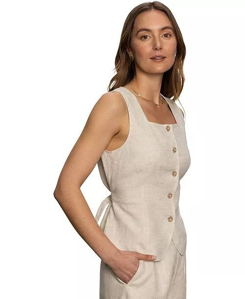 Sanctuary “Outsmart” Linen Square‑Neck Vest – Size XXL – NWT – $119