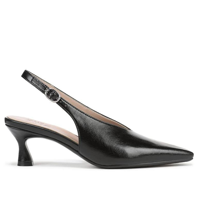 Naturalizer Black Synthetic Slingback Heels 8.5W NIB MSRP $109.99