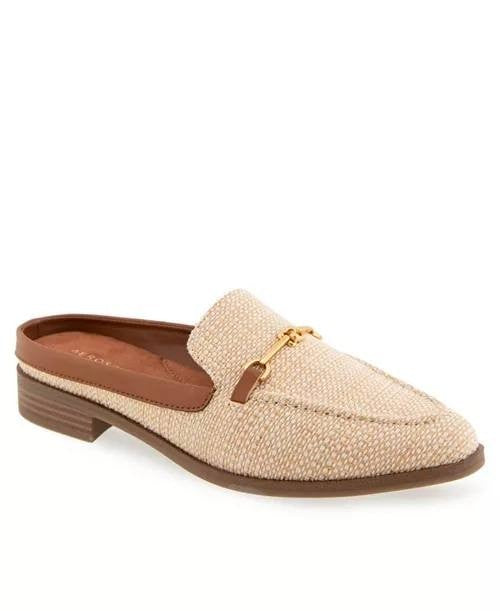 Aerosoles  Flat  Mules  Raffia  Tan  8  New  $79