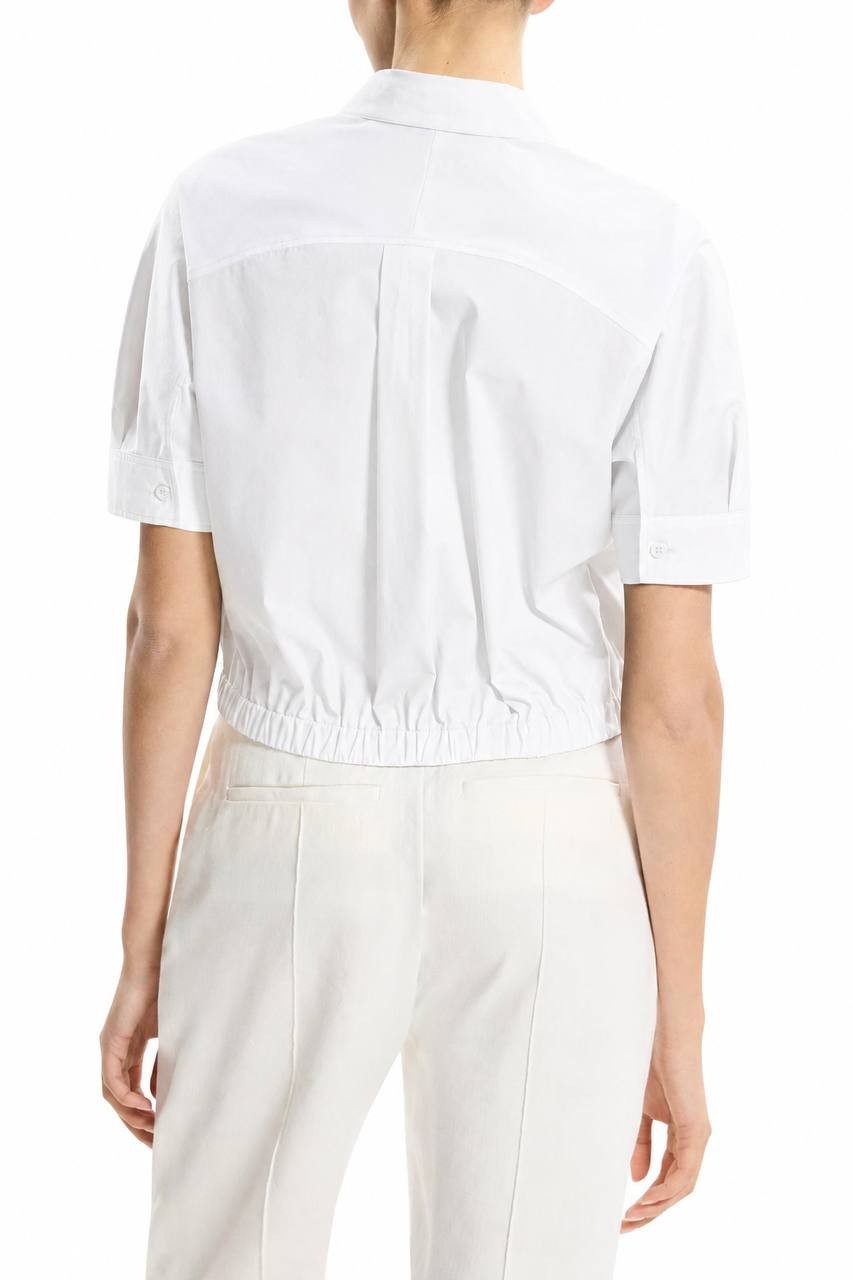 Theory Women’s Elastic Waist Shirt White S NWT $325