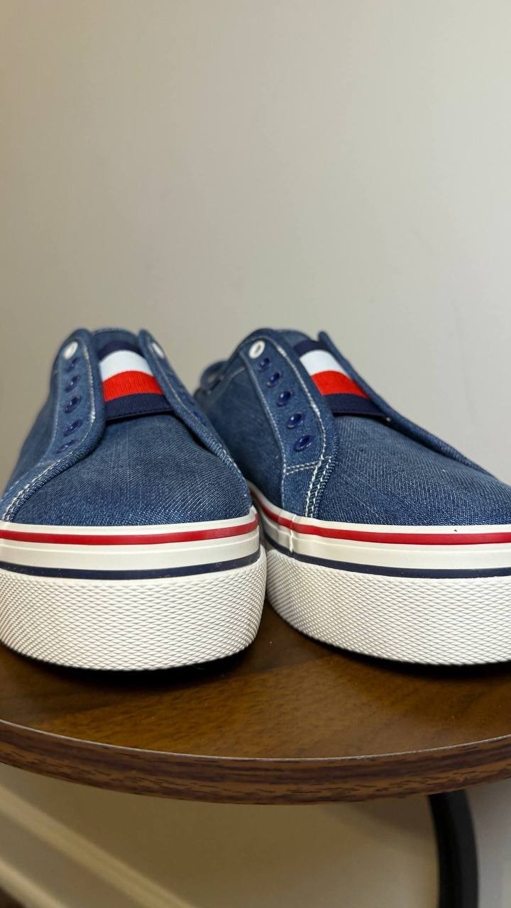 Tommy Hilfiger Balie Sneakers 8.5M Navy Stripe Slip‑On Platform NIB msrp$75