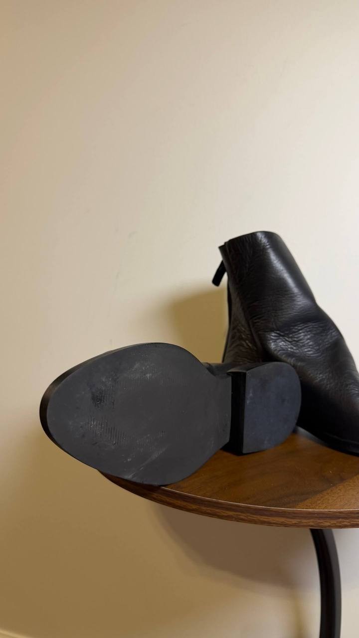 Steve Madden NEXIE Booties 8.5 Black Leather Pointed Toe Zip NIB msrp$159.9