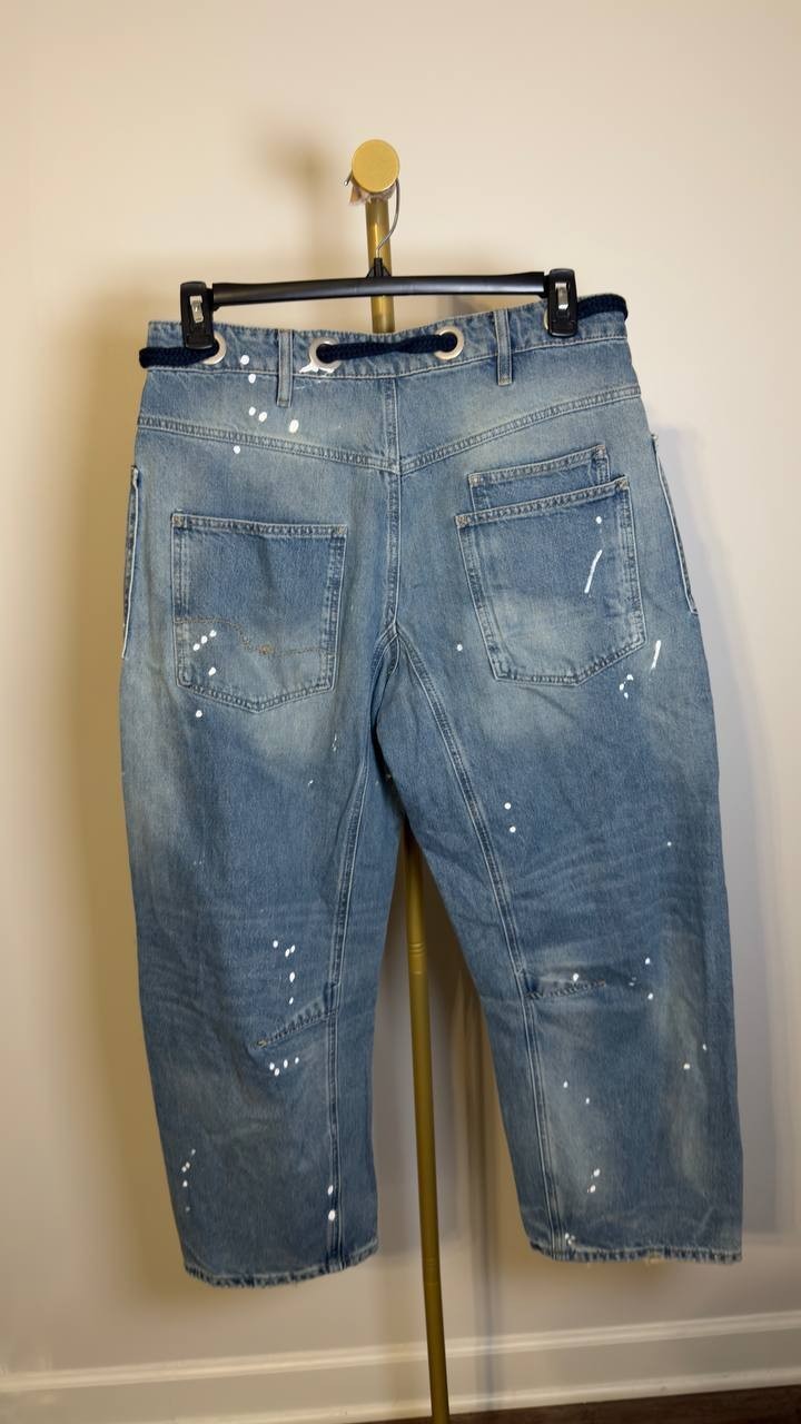 We The Free Moxie Low Slung Pull-On Barrel Jeans Blue 29W NWT $148