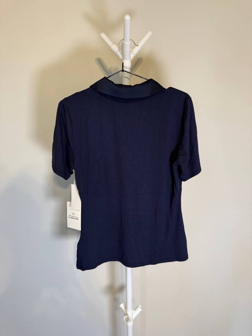 CeCe Short‑Sleeve Polo Top – Size S – NWT – $45