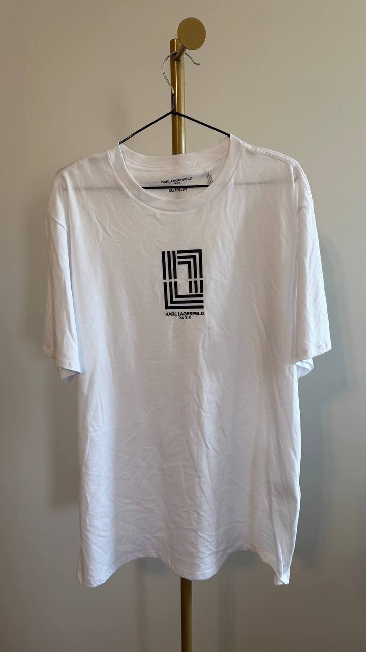 Karl Lagerfeld Paris Men’s Line‑Graphic Logo T‑Shirt XL $59 NWT