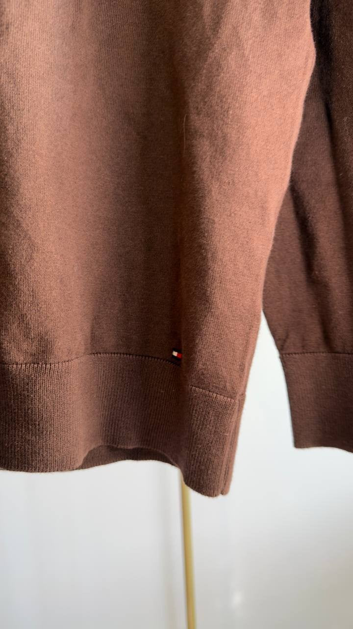 Tommy Hilfiger Cotton Lightweight Turtleneck Long Sleeve Top XL Chicory NWOT $69