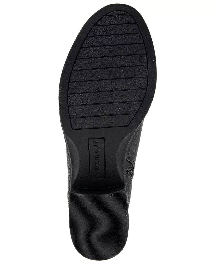 Kenneth Cole Levon Boots 6.5M Black Suede Tall Wide‑Shaft Round Toe NIB msrp$220