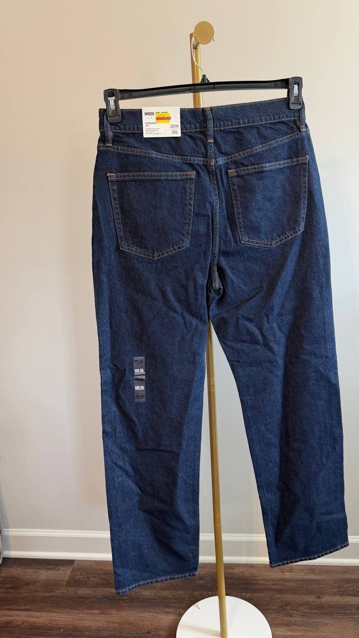 Mode of One Men’s Straight‑Fit Jeans Blue Size 32x32 NWT $69.50