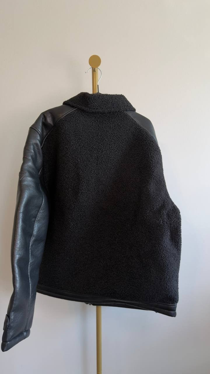 GUESS Men’s Ren Bonded Faux Sherpa Jacket Jet Black XXL NWT $238