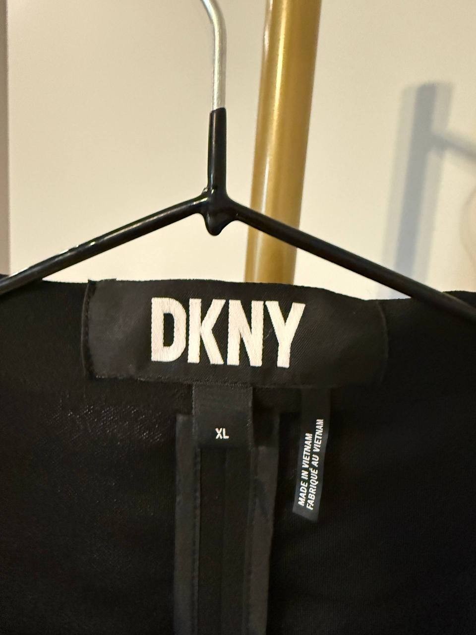 DKNY Scuba Crepe Ruched Open‑Front Jacket Black XL NWT Modern Chic MSRP$99