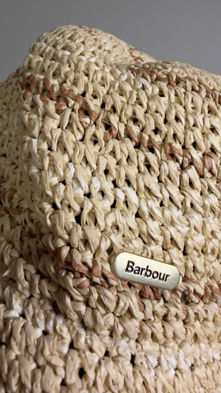 Barbour  Cloche  Hat  Natural  Paper  M  New  $60