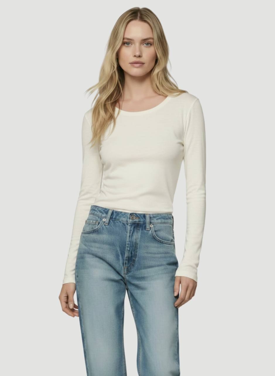 Majestic Filatures Women’s Soft Touch Crewneck T‑Shirt Cream 2 NWT $138