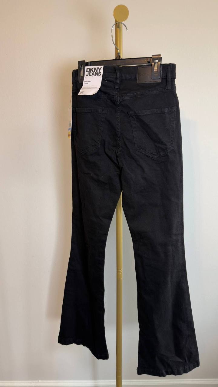 DKNY Jeans Williamsburg High‑Rise Flare Tarmac 25 NWT $79