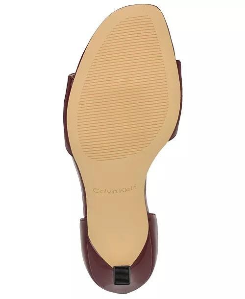Calvin  Klein  Aileen  D’Orsay  Stiletto  Sandals  Dark  Red  6  M  Pre‑owned 