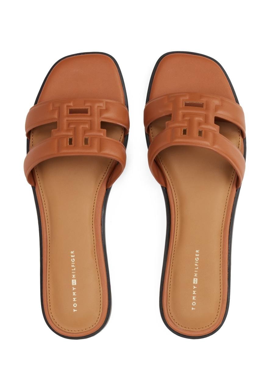 Tommy Hilfiger Slide Sandals Medium Brown 9.5 M New $69.00
