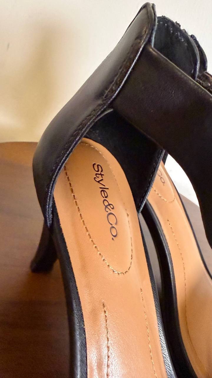 Style&Co Women’s Dress Sandals 7M Black Man-Made – New in Box MSRP $59.90