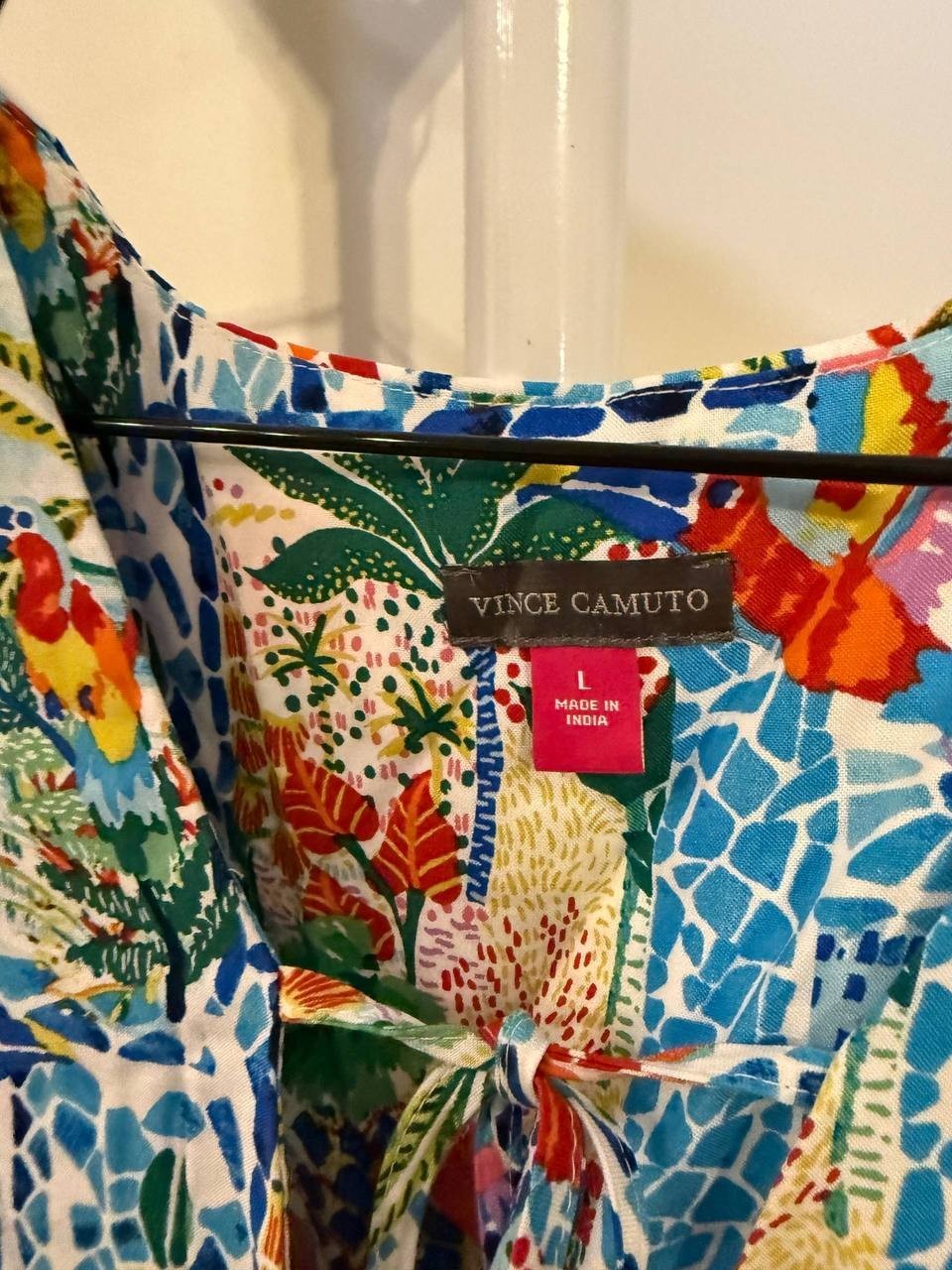 Vince Camuto Balloon‑Sleeve Tiered Fit‑and‑Flare Dress – Size L – NWT – $89