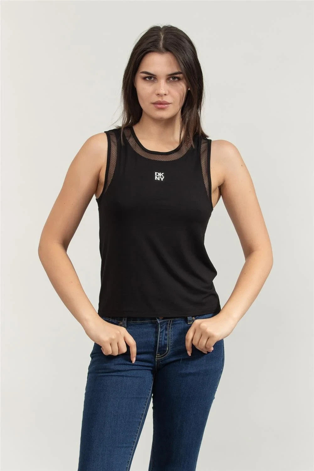 DKNY Sleeveless Black T-Shirt Viscose Blend L NWT – Everyday Designer Chic