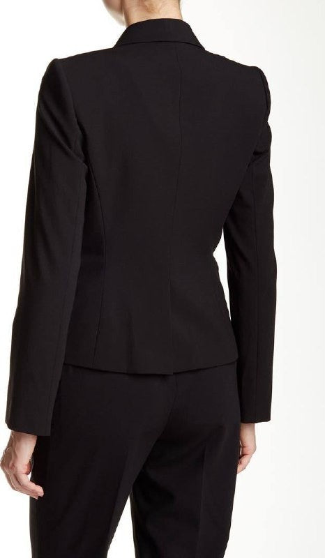 Calvin Klein Black Two‑Button Short Jacket Size 2 NWOT Tailored msrp$129