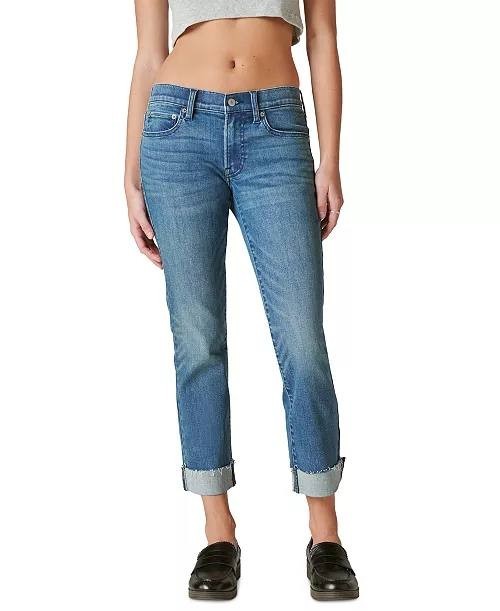 Lucky Brand Sweet Crop Straight Cuffed Jeans Women Gemini Wash Size 4 NWT