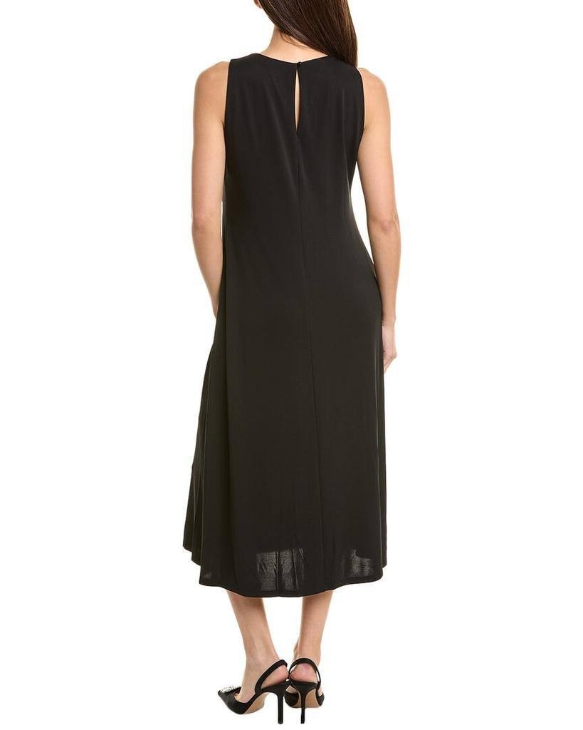 Anne Klein Seaming Detail Sheath Dress Black Size 10 V-Neck-Sleeveless Slim
