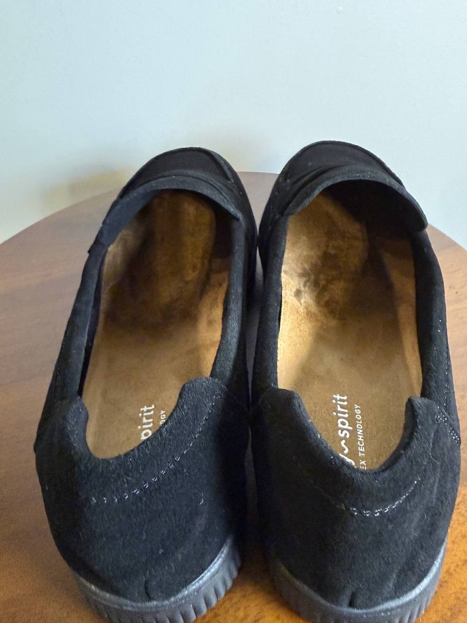 Easy Spirit Karin Eflex Slip‑On Loafers – Black Suede – Size 9W – New in Box