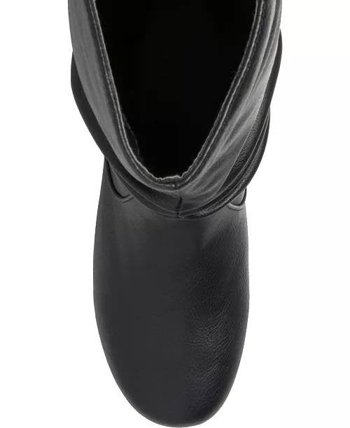 Journee Collection Polyurethane Boots 8M Black New in Box MSRP $129