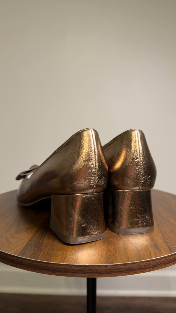 Naturalizer  Mavis  Pump  Old  Gold  Leather  9.5W  New  $160