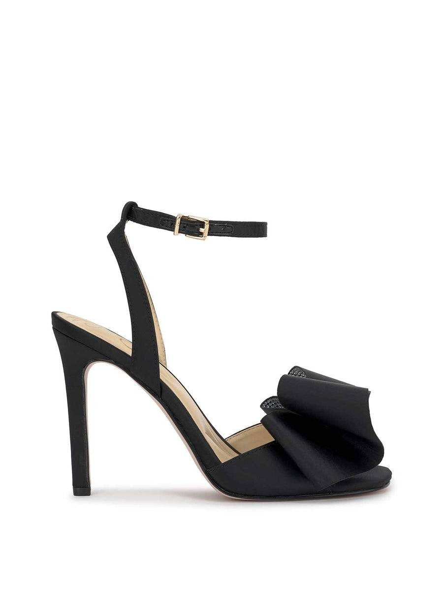 Jessica Simpson Black Satin Heeled Sandals Size 7.5M New in Box $99