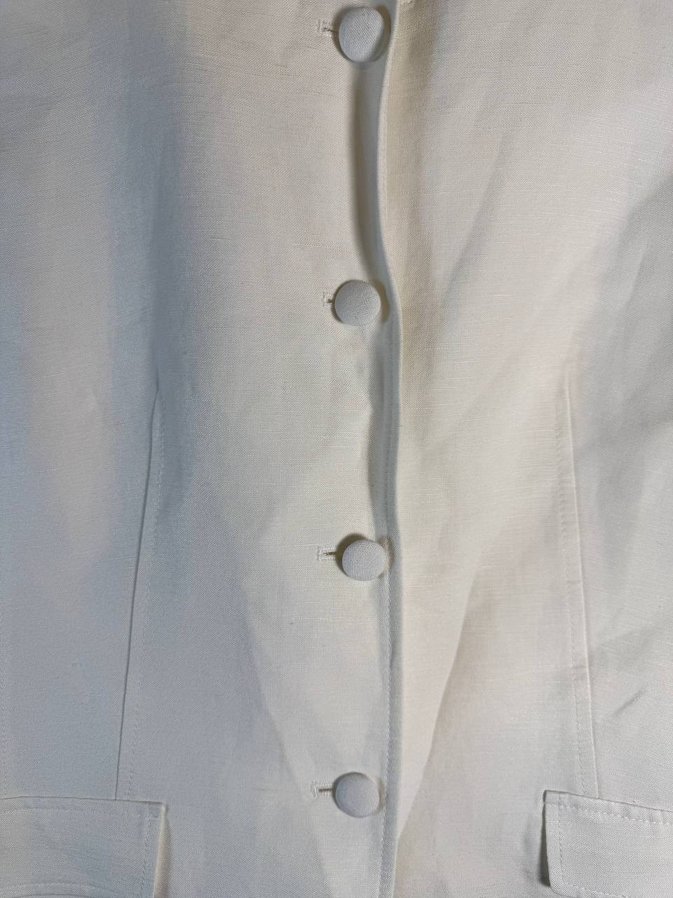 Calvin Klein Linen Blend Vest – Cream – Size 12 – NWT – $139
