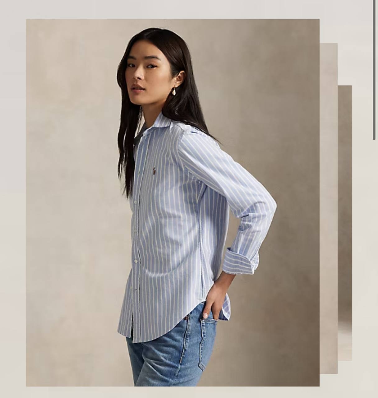 Polo Ralph Lauren Shirt 18 Slim Fit Striped Oxford Cotton Button-Down NWT