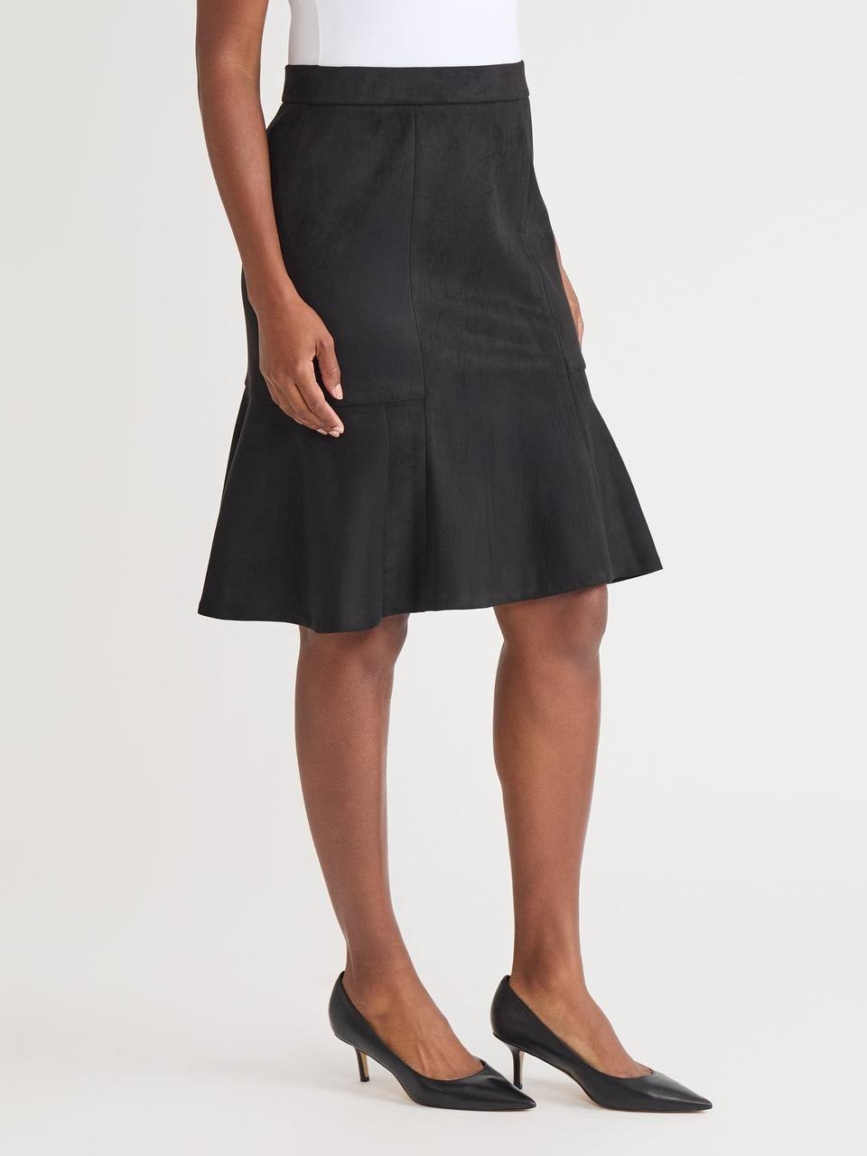 Kasper Pull‑On Flare Scuba Knit Skirt – Black – Size S – NWT – $79