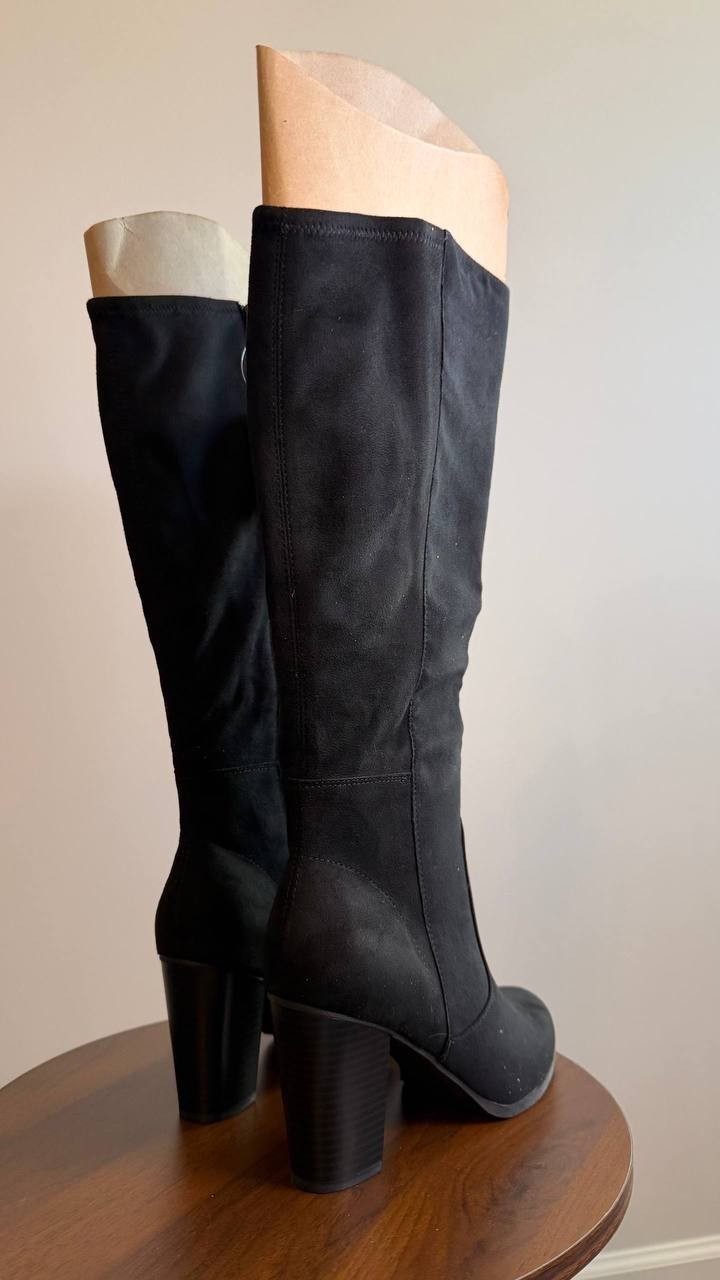 Style & Co Addyy Knee High Dress Boots Black 8M Synthetic $89.90 NWB