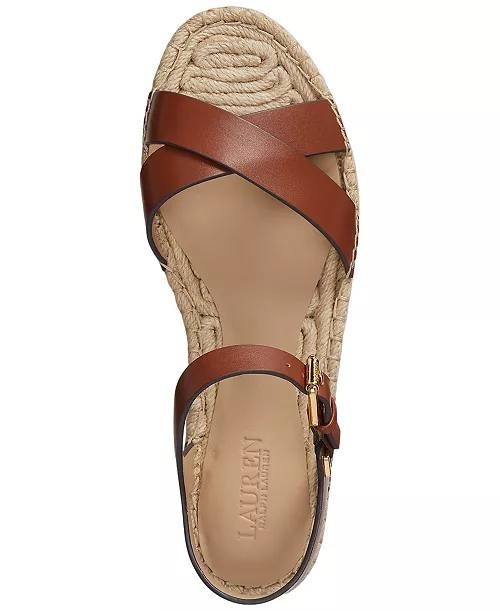 Lauren  Ralph  Lauren   Espadrilles  Sandals  Lauren  Tan  7.5  B  Pre‑owned 