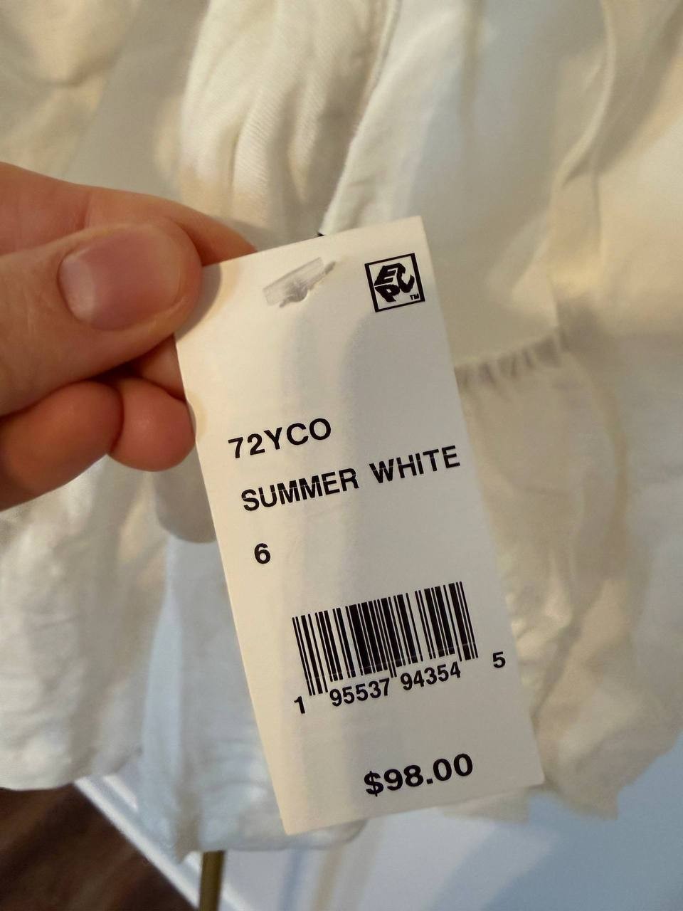 French Connection Birdie Linen Swing Top White size 6 NWT Summer Chic msrp$98