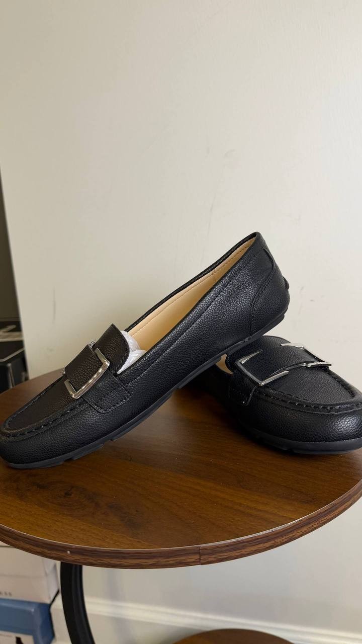 Calvin Klein Black Man‑Made Leather Slip‑On Loafers 7M New in Box $99