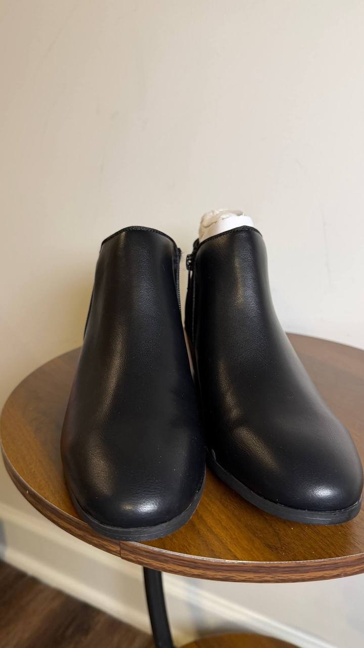 Style&Co Black Man‑Made Ankle Boots Size 7.5M NIB MSRP $69.90