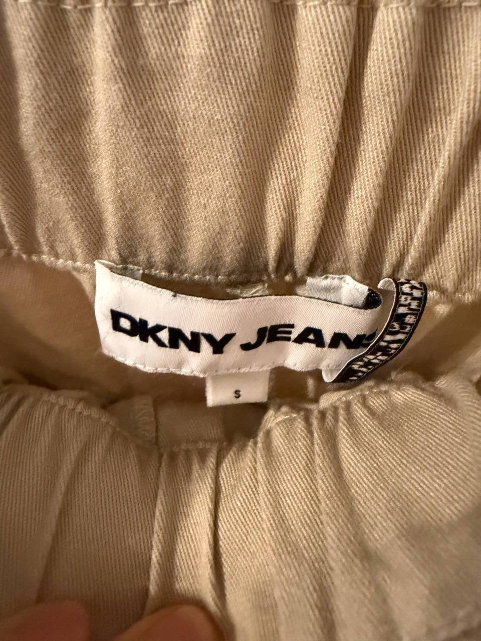 DKNY JEANS High‑Rise Pull‑On Cargo Jogger Pebble Size S NWT  msrp$89