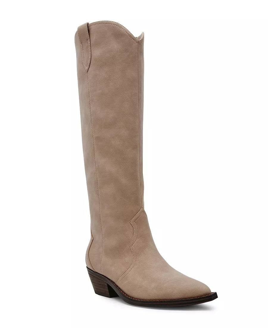 Dolce Vita Kit Boots 10 Dune Man‑Made Knee‑High Cowboy Pointed Toe NIB msrp$99