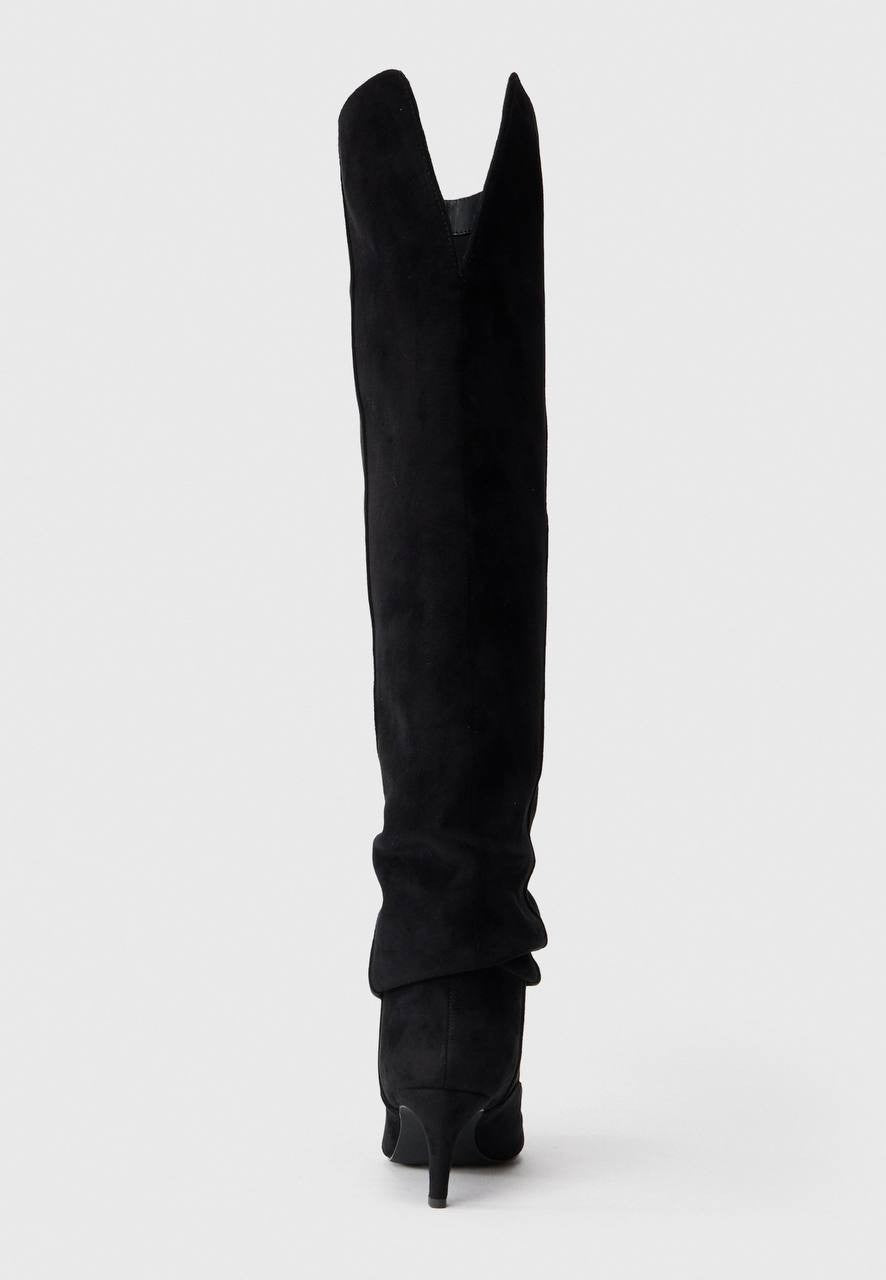 Madden Girl Women’s Stassi Over‑the‑Knee Boots Black 8.5 Fabric MSRP 135$— NWB