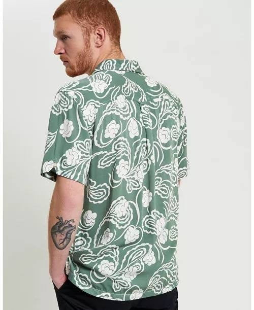 Ben Sherman Men’s Paisley Swirl Print Short Sleeve Shirt L $115 NWT