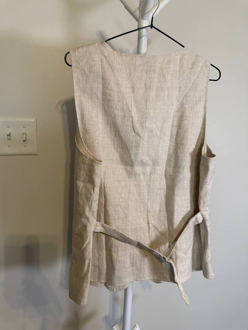Sanctuary Outsmart Square Neck Vest – Natural (Flax) – Size XL – NWT – $119