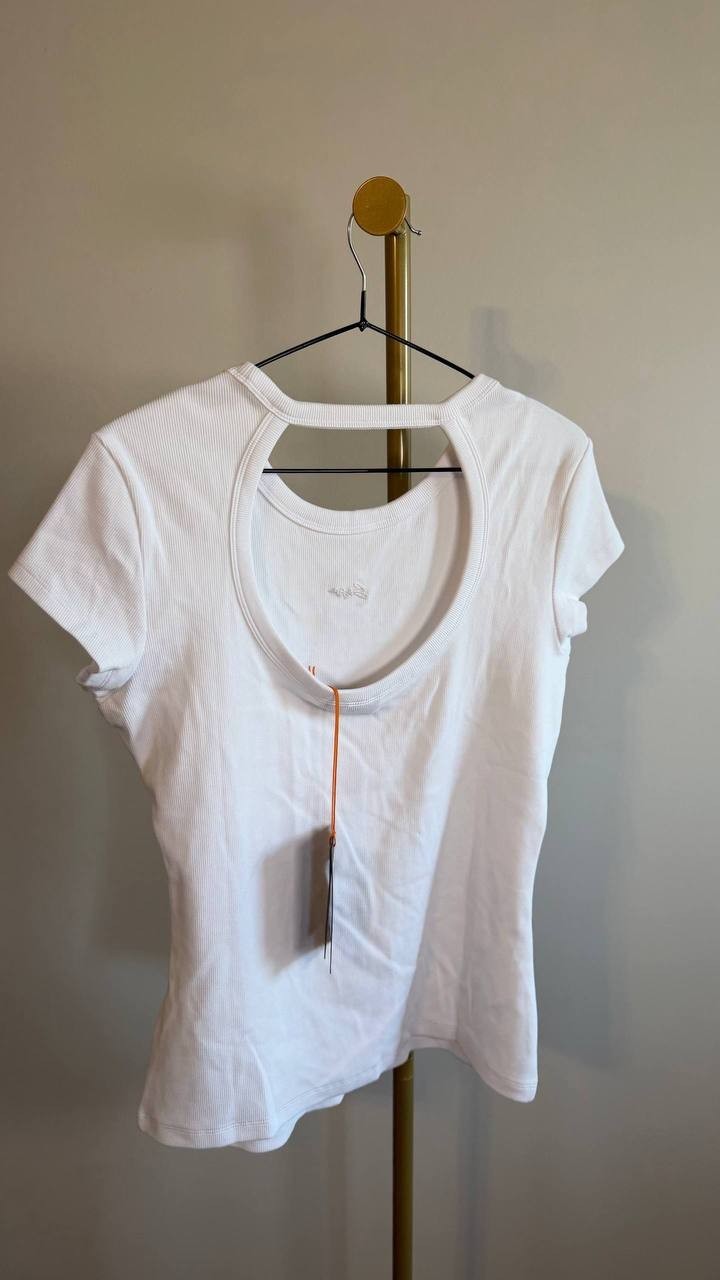 BOSS women’s ESIMA Print T‑Shirt White L $68 NWT