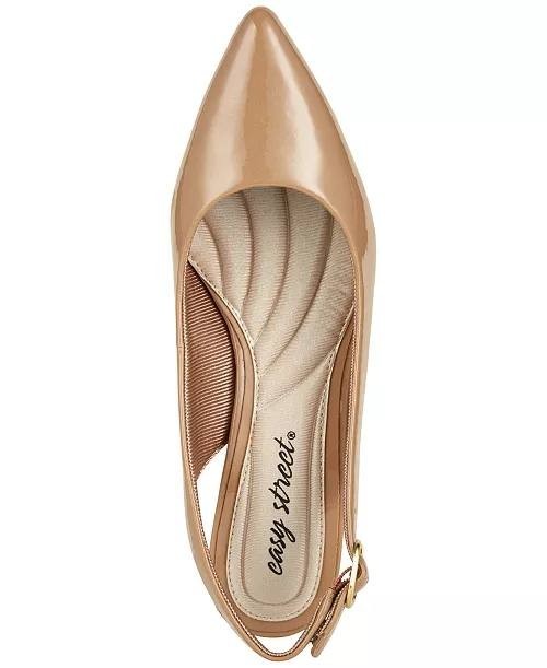 Easy Street Nude Patent Slingback Pumps 9M New w/o Box MSRP $69.99