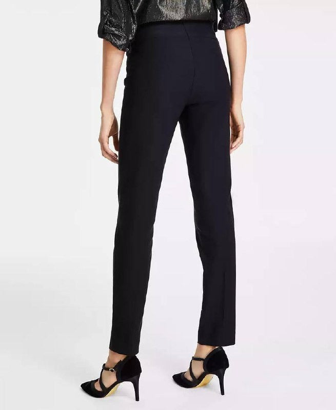 Gloria Vanderbilt Pull‑On Tummy‑Control Slim Trousers 8 NWT Black MSRP $44