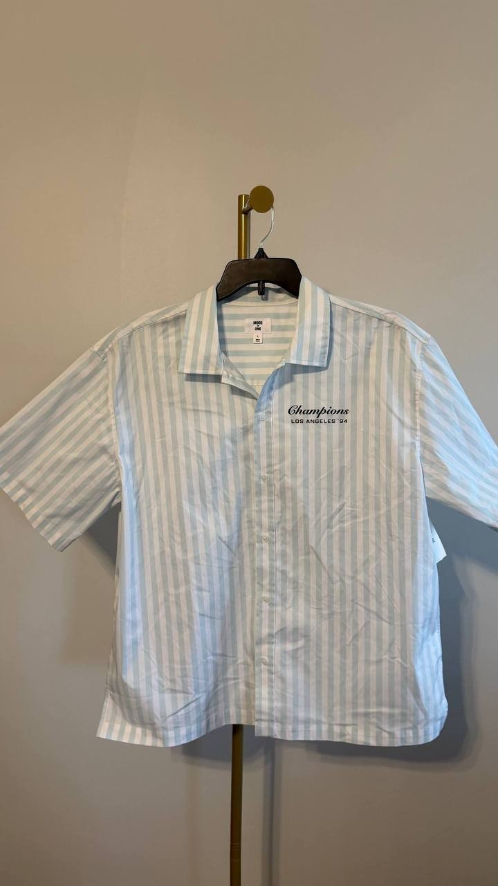 Mode of One Men’s Cotton‑Blend Stretch Short‑Sleeve Shir L $59.50 NWT