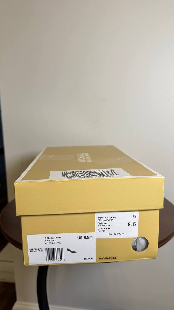 Michael Michael Kors Black Leather Pointed Toe Pumps Size 8.5M NIB MSRP $150