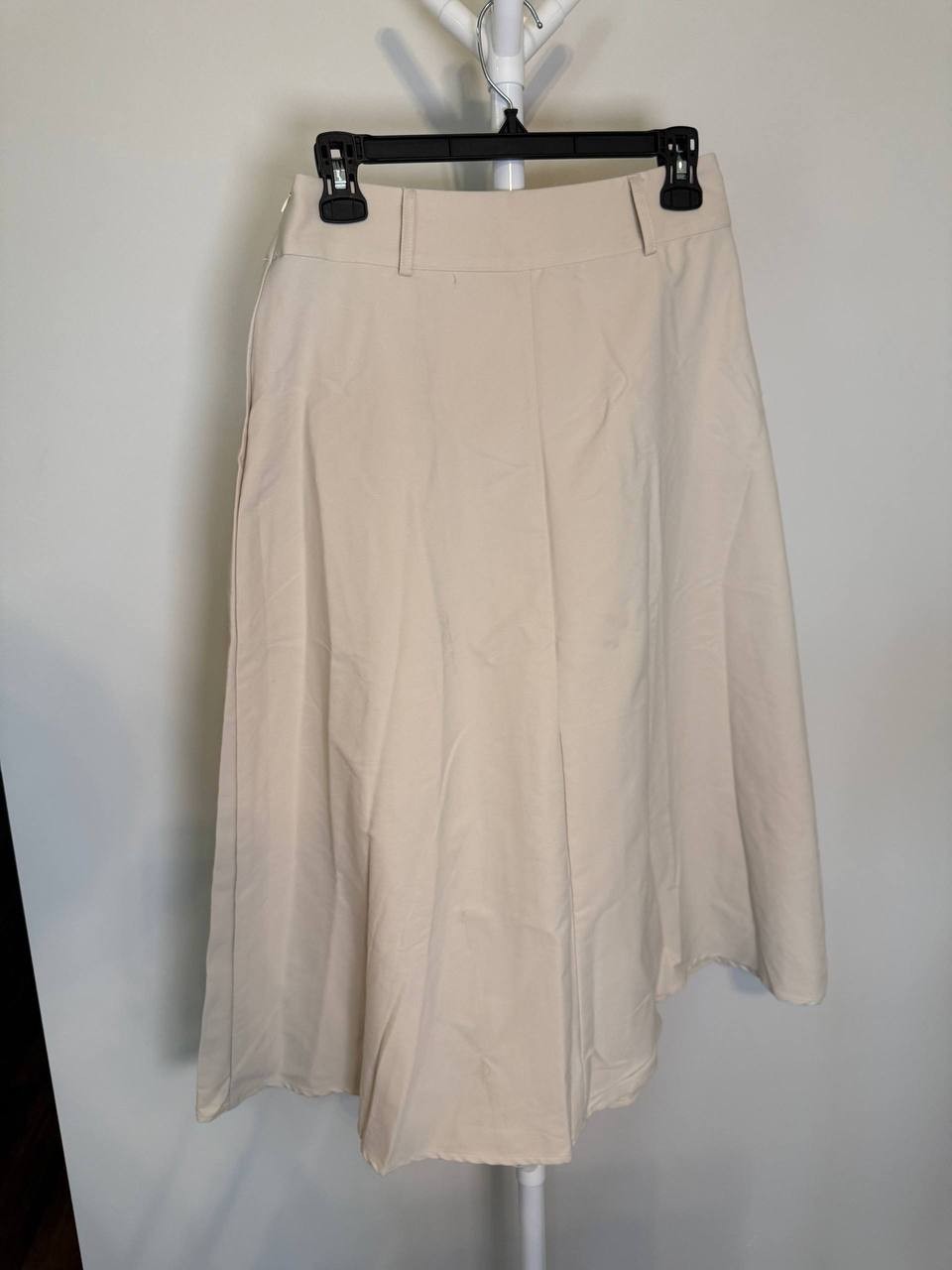 Cupshe Pleated Midi Skirt – Beige – Size S – NWT-Belt is not included