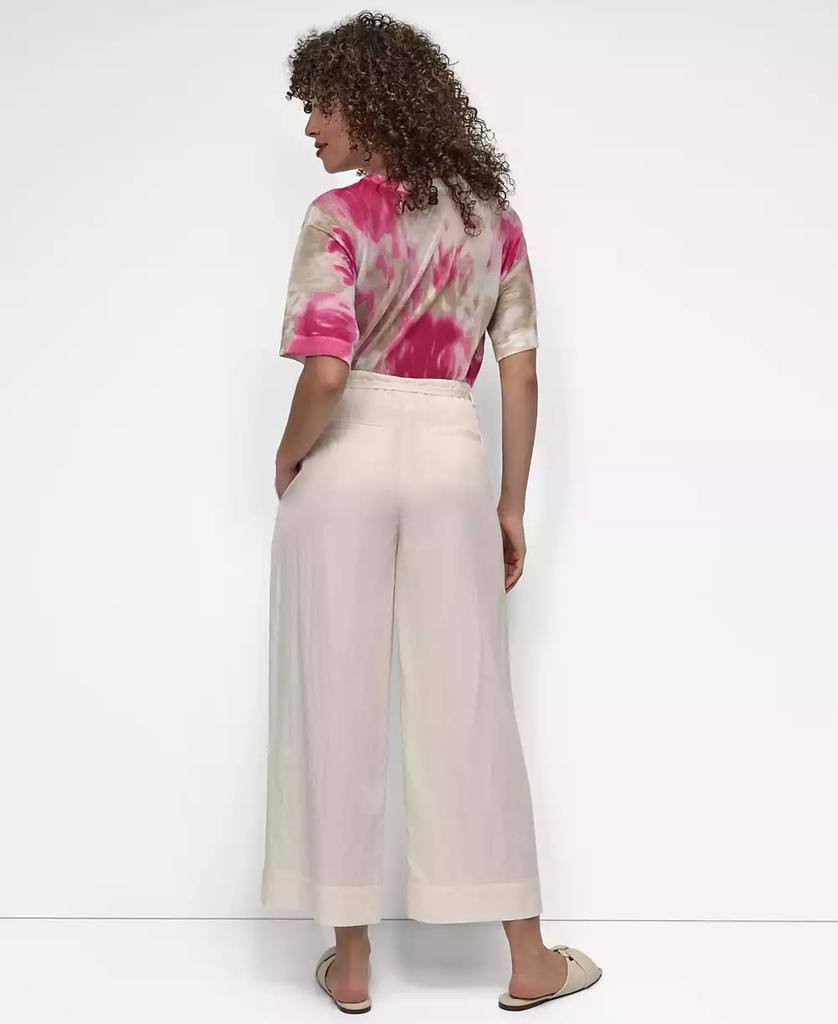 DKNY Belted High‑Rise Pleated Twill Pants – Size 8 – NWT – $99