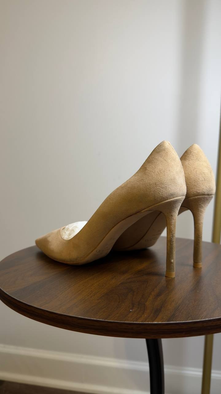 Jimmy  Choo  Pointed  Toe  Pumps  Beige  38  Pre‑owned  
